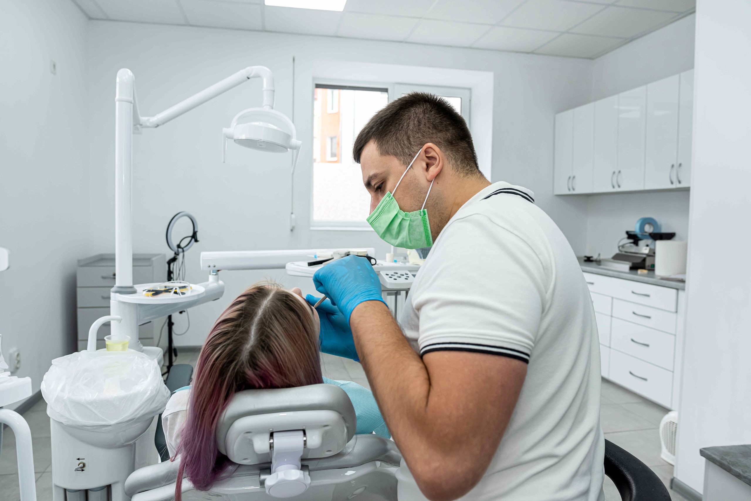 Routine dental cleaning at Beachside Family Dentistry in Carolina Beach, NC.